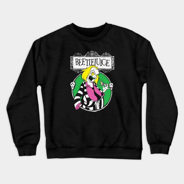 Beetlejuice Cartoon - Dark Crewneck Sweatshirt by Chewbaccadoll